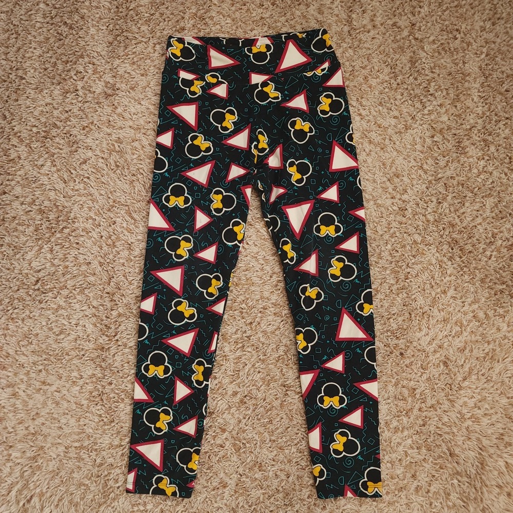 Disney Lularoe Minnie 80s Style Leggings Girls One Size‎ Stretch